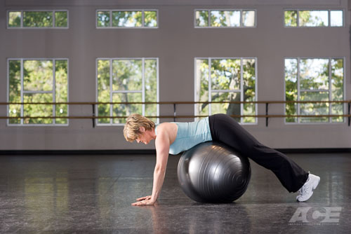 ACE Fit | Exercise: Stability Ball Knee Tucks